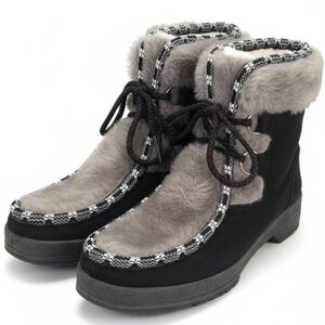 EUC Vintage 70s Yodelers Size 6 Suede Faux Fur Sherpa Lined Snow Boots!!